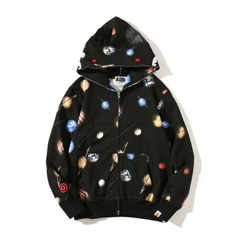 Camouflage Printed Universe BAPE Planet Hoodie| Official Store