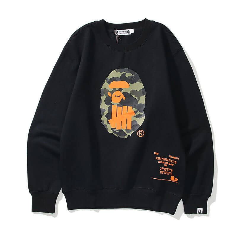 Black Bape X Undefeated World Gone Mad Sport is War Sweater